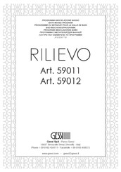 Gessi RILIEVO 59011 Instructions De Montage