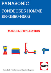 Panasonic ER-GB80-H503 Mode D'emploi