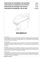 KAESER ECO-DRAIN 31 Instructions De Montage Et De Service