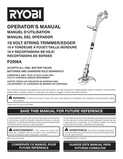 Ryobi P2006A Manuel D'utilisation