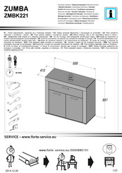 Forte ZUMBA ZMBK221 Notice De Montage