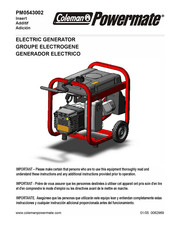 Coleman Powermate PM0543002 Additif Au Mode D'emploi