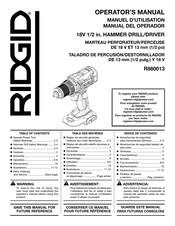 RIDGID R860013 Manuel D'utilisation