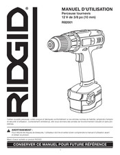 RIDGID R82001 Manuel D'utilisation