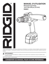 RIDGID R83001 Manuel D'utilisation