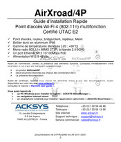 Acksys AirXroad/4P Guide D'installation Rapide