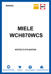 Miele WCH870WCS Mode D'emploi