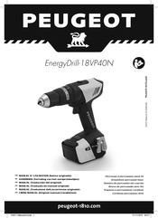 PEUGEOT EnergyDrill-18VP40N Manuel D'utilisation