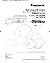 Panasonic NN-SD291W Manuel D'utilisation
