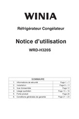 WINIA WRD-H320S Notice D'utilisation