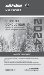 BRP Ski-doo MXZ X 600RS 2024 Guide Du Conducteur