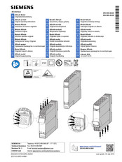 Siemens 3RK1205-0BG00 Instructions De Service Originales