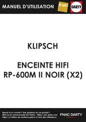 Klipsch PREMIERE RP-600M Manuel D'utilisation