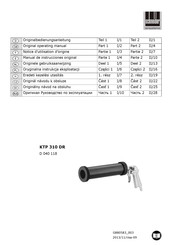 Schneider Airsystems KTP 310 DR Notice D'utilisation D'origine