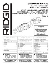 RIDGID R866010 Manuel D'utilisation