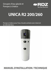 RDZ UNICA R2 260 Manuel D'installation