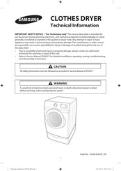 Samsung DV435E Serie Informations Techniques