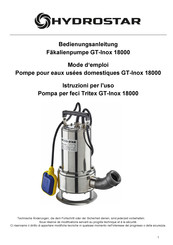 HYDROSTAR GT-Inox 18000 Mode D'emploi