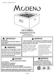 MODENO Ridgefield OFG150NG Manuel De L'utilisateur