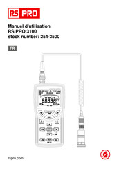 RS Pro 254-3500 Manuel D'utilisation