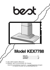 Broan Best KEX778836SS Mode D'emploi