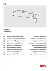 KWC 2030066495 Notice De Montage Et De Mise En Service