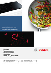 Bosch PKH845B17/01 Notice D'utilisation