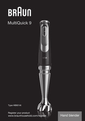 Braun MultiQuick 9 MQ9185XLI Mode D'emploi