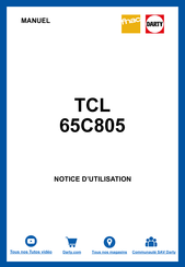 Tcl 65C805 Notice D'utilisation