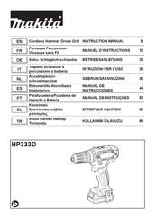 Makita HP333DZ Manuel D'instructions