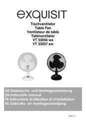 Exquisit VT 33056 we Instructions D'utilisation Et D'installation