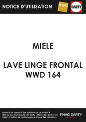 Miele WWD 164 Mode D'emploi