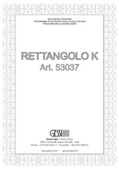 Gessi RETTANGOLO 53037-149 Instructions D'installation