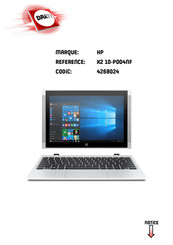 HP X2 10-P004NF Manuel De L'utilisateur