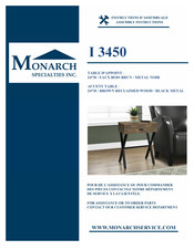 Monarch Specialties I 3450 Instructions D'assemblage