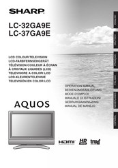 Sharp AQUOS LC-32GA9E Mode D'emploi