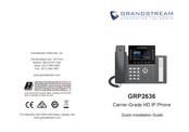 Grandstream Networks GRP2636 Guide D'installation Rapide