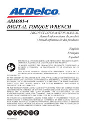 ACDelco ARM601-4 Manuel Informations Du Produit