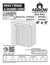 Arrow Storage Products EP64BG Manuel Du Propriétaire Et Guide D'assemblage