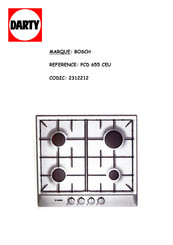 Bosch PCD655CEU Mode D'emploi