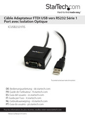 StarTech ICUSB2321FIS Guide De L'utilisateur