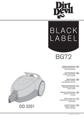 Dirt Devil BLACK LABEL BG72 Mode D'emploi