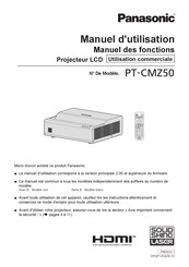 Panasonic PT-CMZ50B Manuel D'utilisation