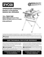 Ryobi RTS12 Manuel D'utilisation