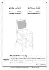 Walker Edison CATD7D Instructions De Montage