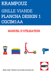 Krampouz Design Notice D'utilisation