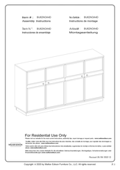 Walker Edison BU62NOA4D Instructions De Montage