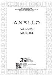 Gessi ANELLO 63329 Manuel D'installation