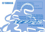 Yamaha YFZ 450 R 2011 Manuel Du Propriétaire