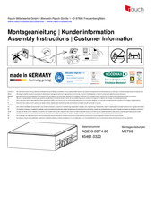 Rauch Oteli AG299.0BP4.60 Instructions De Montage